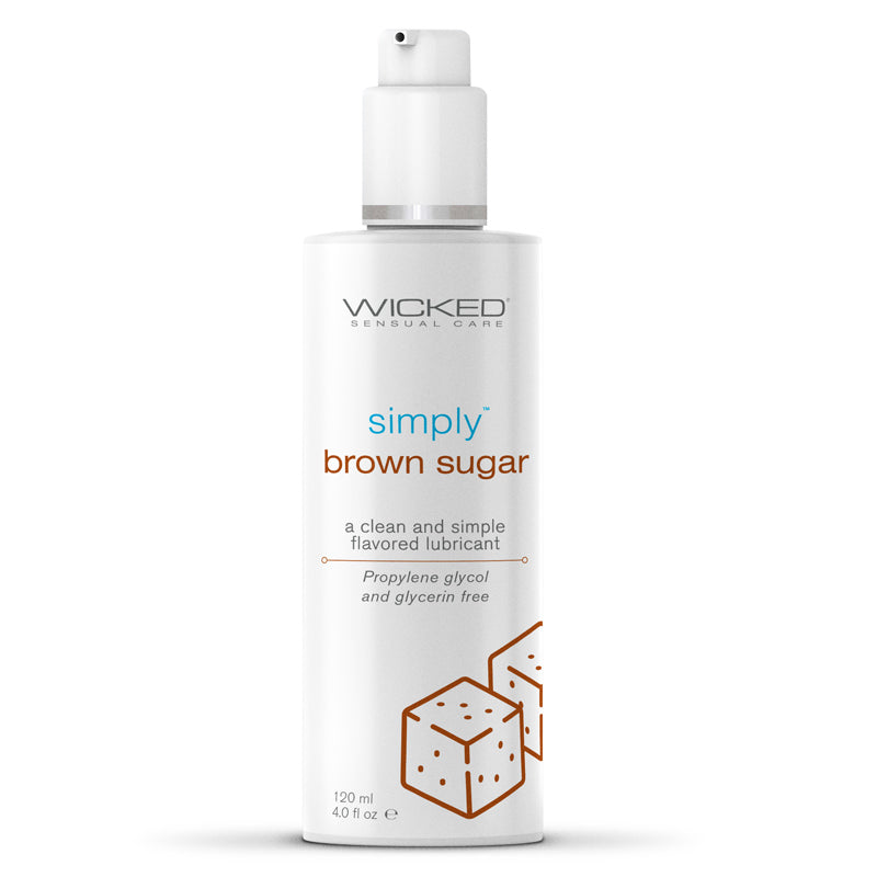 Wicked Simply Aqua Brown Sugar Flavored Water Based Lubricant