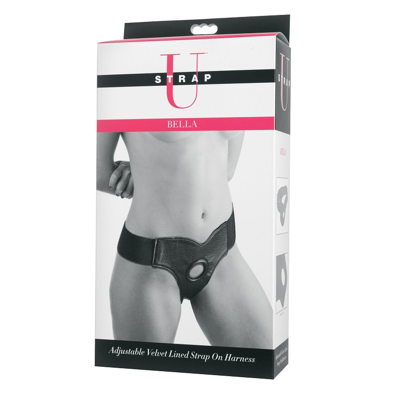 Bella Adjustable Velvet Lined Strap On Harness