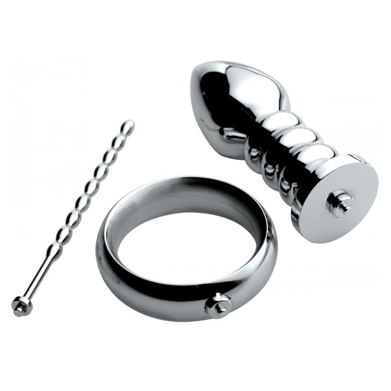Deluxe Voltaic For Him Stainless Steel E-stim Kit