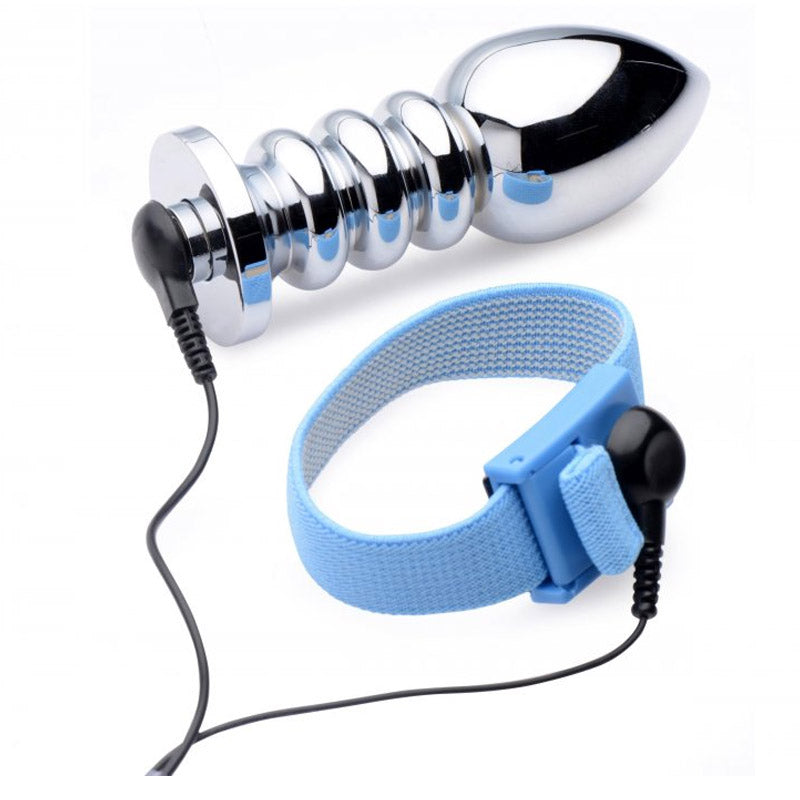 Vivid Uni-Polar Estim Cock & Ball Strap + Anal Plug
