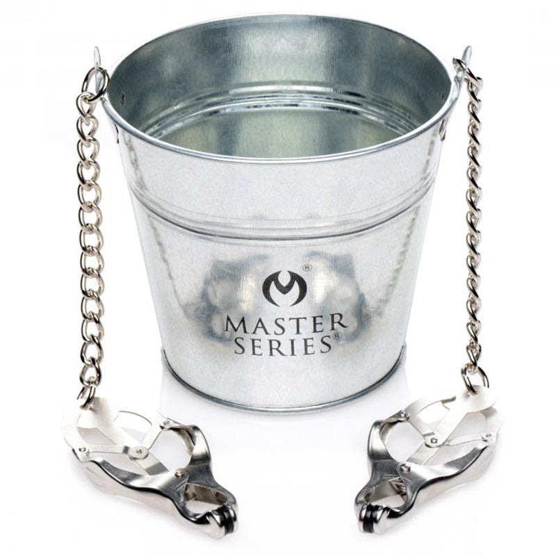 Slave Bucket Labia & Breast Clamps With Bucket