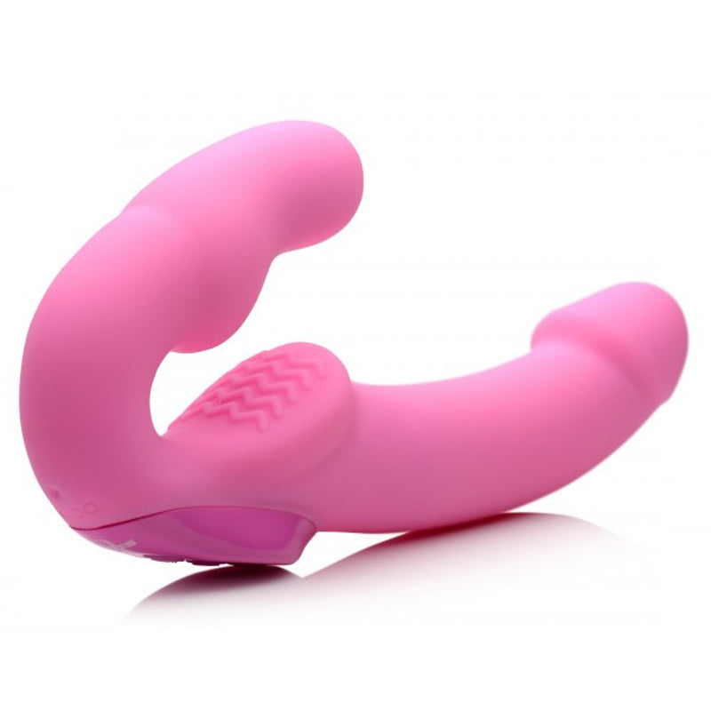 Silicone Strapless Strap On With Remote