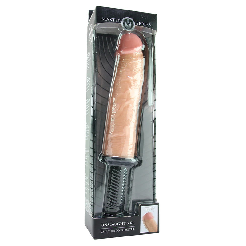 Onslaught 13 Mode XXL Vibrating Giant Dildo - Flesh