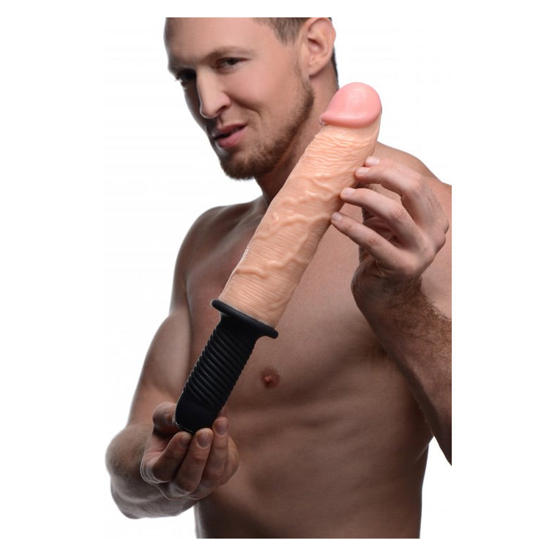 Onslaught 13 Mode XXL Vibrating Giant Dildo - Flesh