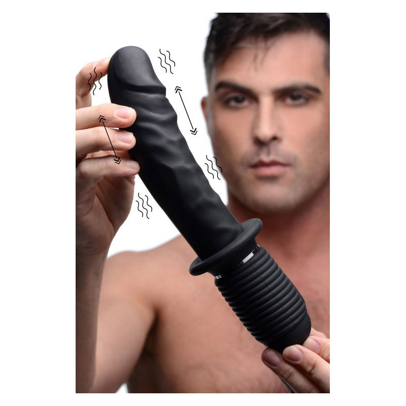 Power Pounder Vibrating and Thrusting Silicone Dildo