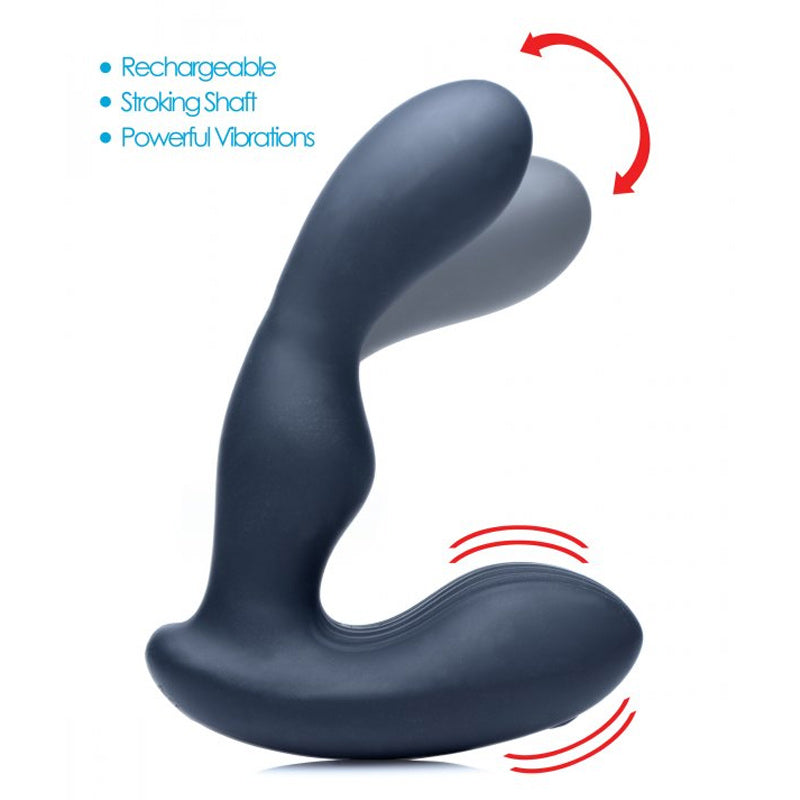 7X P-Stroke Silicone Prostate Stimulator with Stroking Shaft