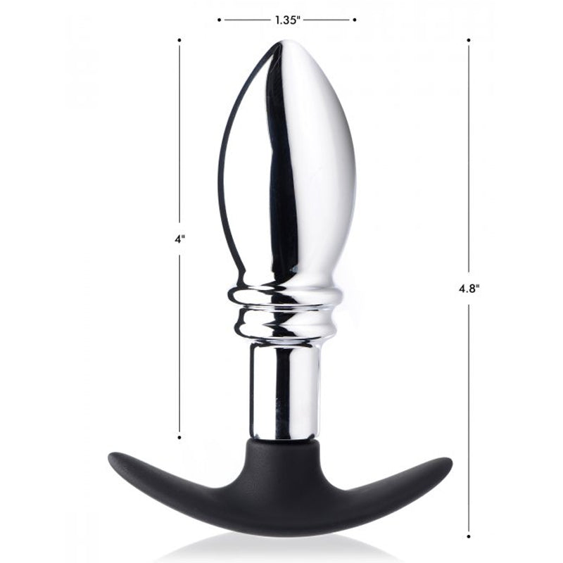 Dark Stopper Metal & Silicone Anal Plug