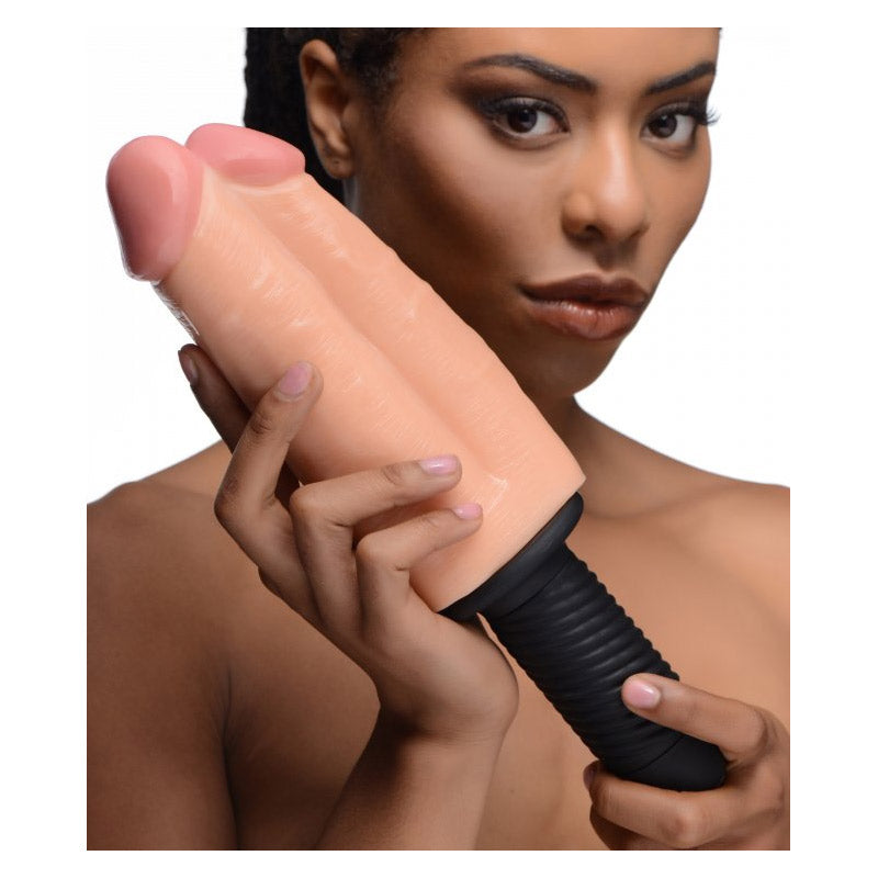 Double Decker 13X Vibrating Dual Dildo Thruster