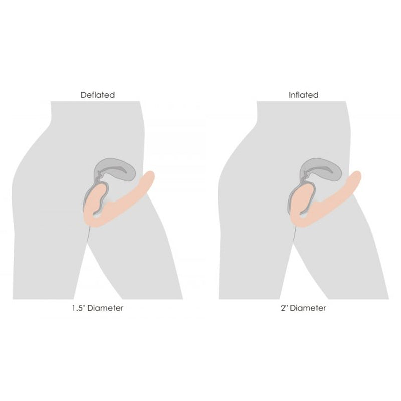 Remote Control Inflatable Vibrating Silicone Ergo Fit Strapless Strap-On
