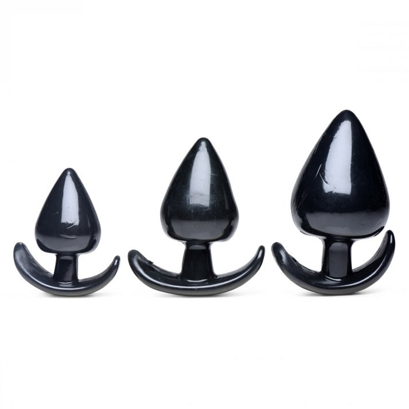 Triple Spades 3 Piece Anal Plug Set