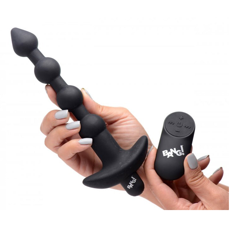 Bang Vibrating Silicone Anal Beads & Remote Control