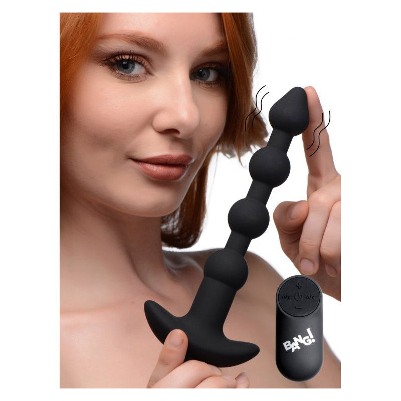 Bang Vibrating Silicone Anal Beads & Remote Control