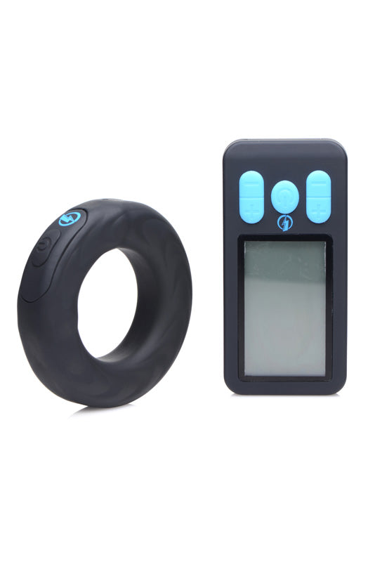 E-Stim Pro Silicone Vibrating Cock Ring with Remote Control