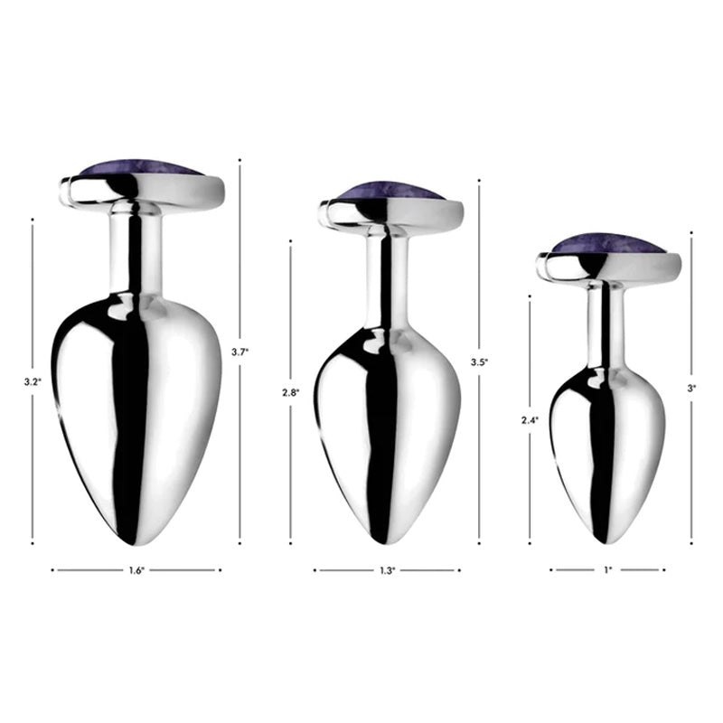 Gemstones Amethyst Heart Anal Plug