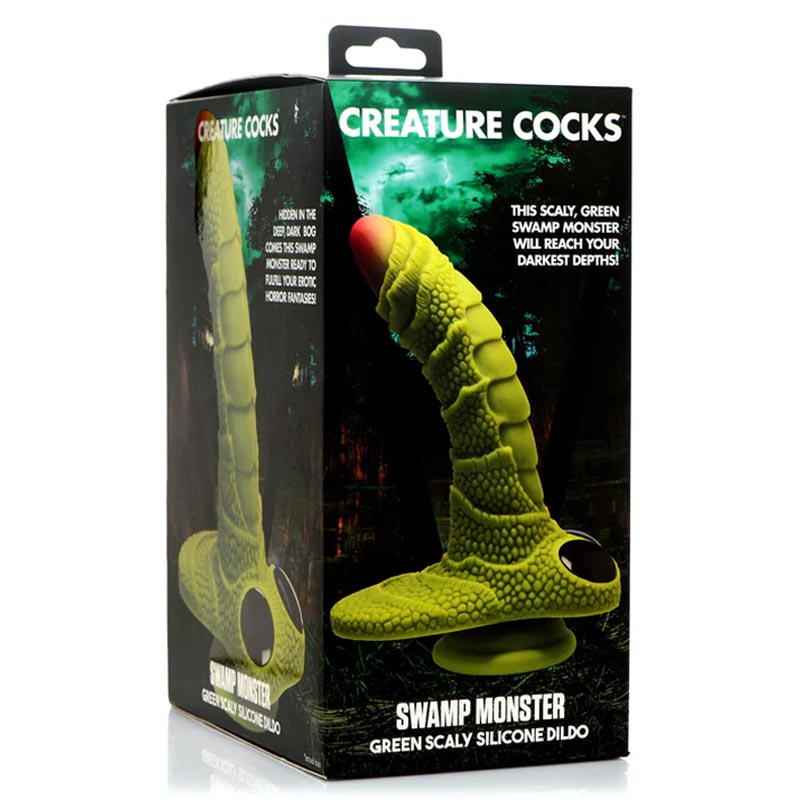 Creature Cocks Swamp Monster Green Scaly Dildo
