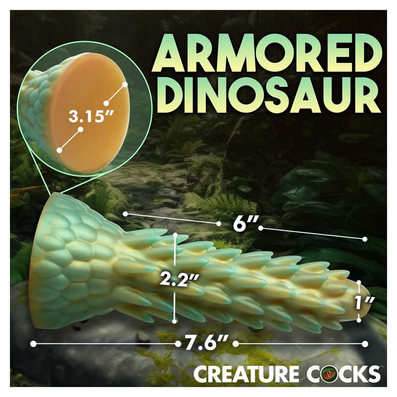 Creature Cocks Stegosaurus Spiky Reptile Dildo