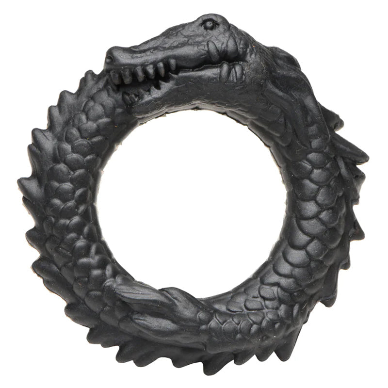 Black Caiman Silicone Cock Ring