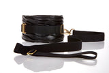 Adore Soft Rouched Faux Leather Collar With Leash