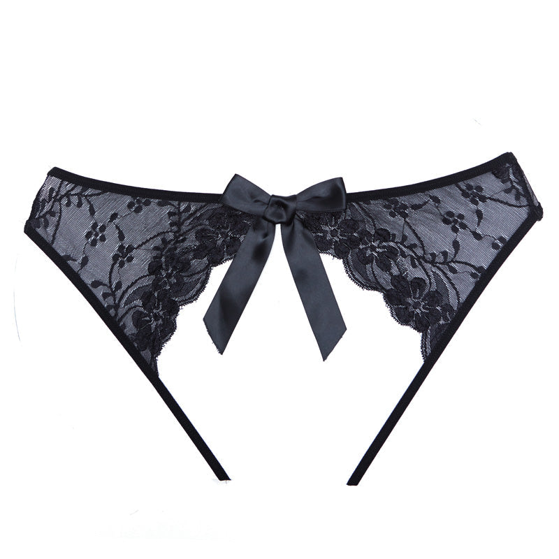 Allure Open Panty With Mesh Front & Lace Back