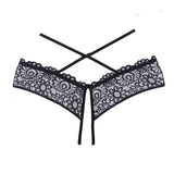 Allure Open Panty With Lace Band & Criss Cross Waist Straps