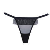 Allure Panty With Mesh Front With Flounce & Open Back With Bow Detail