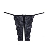 Allure Lace Open Panty With Double Mini Bow Detail In The Front And Back