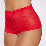 Allure Passion & Pearl High Waist Sheer Thong Panty