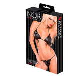 Noir Leather Lace Up Set