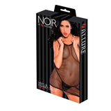 Noir Vinyl Fishnet Flirt Dress