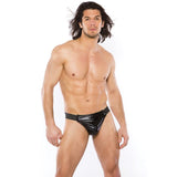 Zeus Wet Look Stud Thong