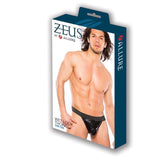 Zeus Wet Look Thong With Lace Up Front
