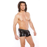 Zeus Wet Look Slashed Shorts