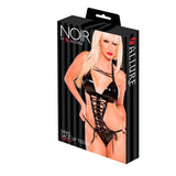 Noir Pvc Laceup Teddy