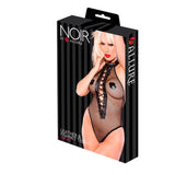 Noir Leather & Fresh Fishnet Teddy