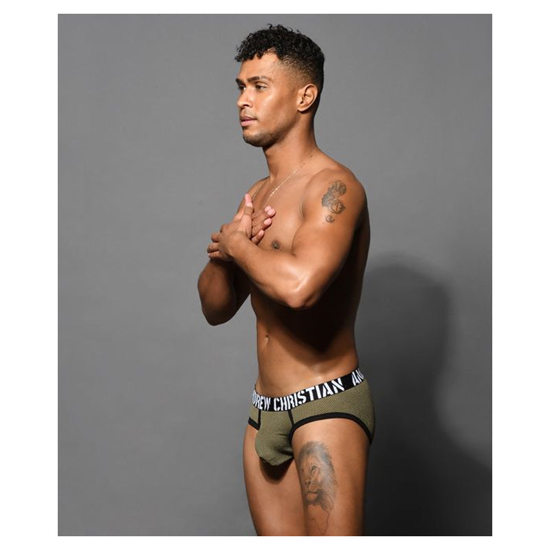 Andrew Christian Military Mesh Brief with Almost Naked