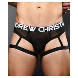 Andrew Christian Sexy Mesh Garter Thong with Almost Naked