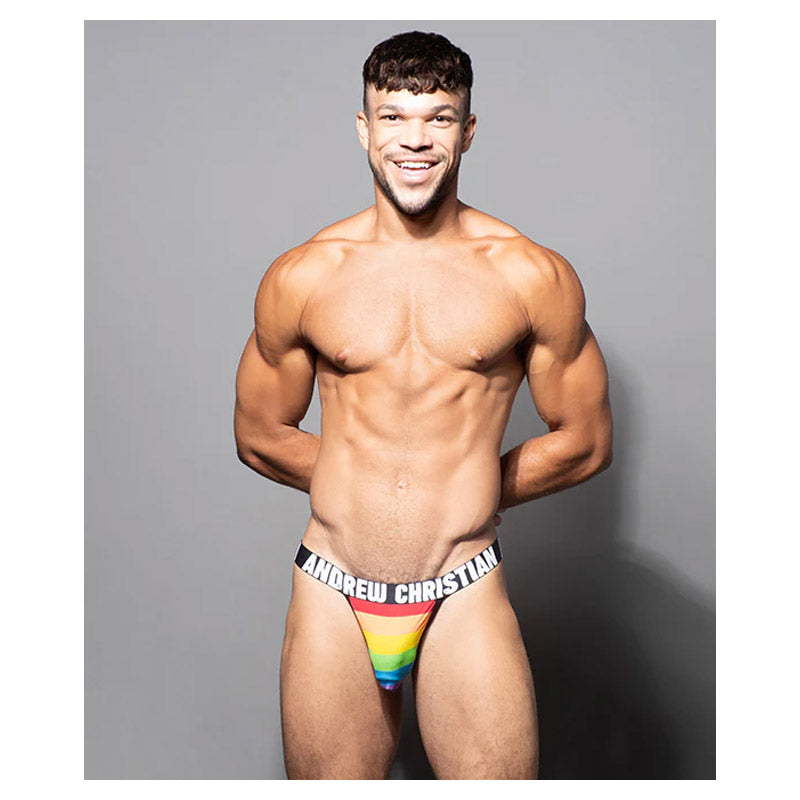 Andrew Christian Pride Stripe Thong