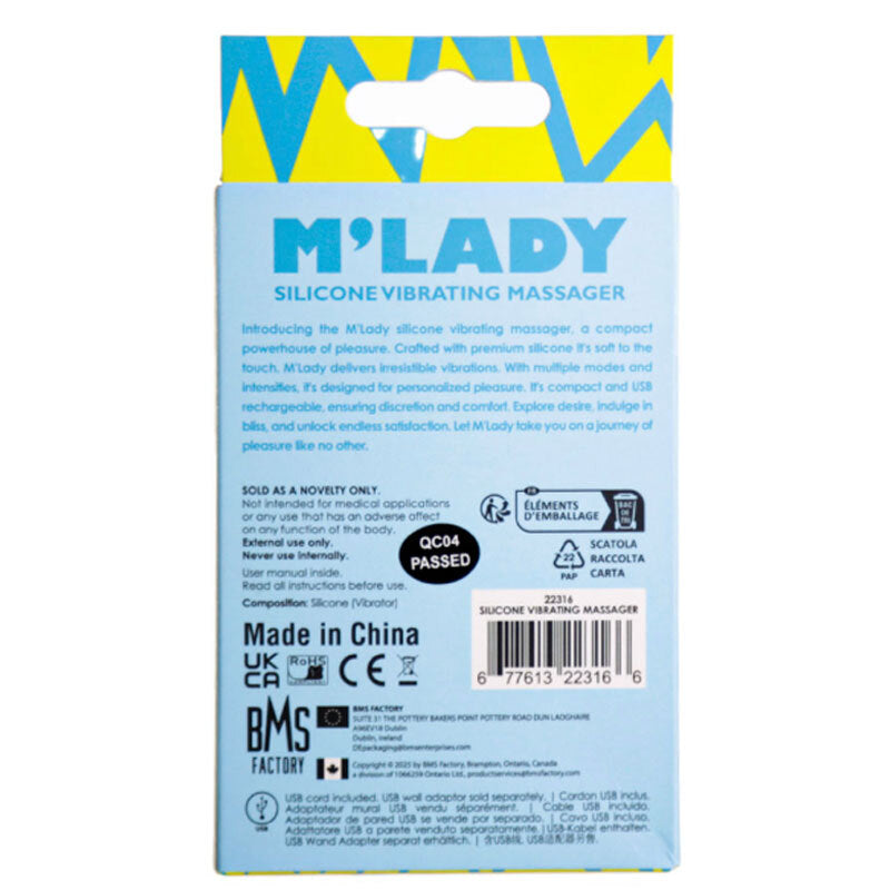 M'Lady Silicone Vibrating Massager