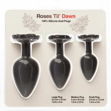 Roses Til`Dawn Silicone Anal Plug Set
