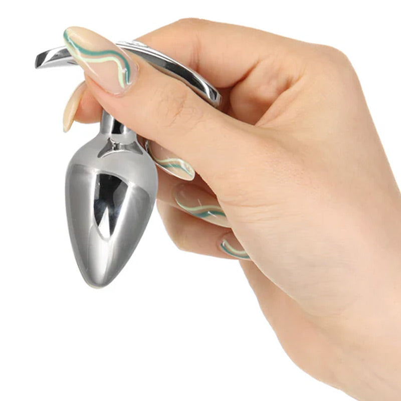 Sneaky Luxurious Stainless Steel Anal Plug With Swarovski Crystal