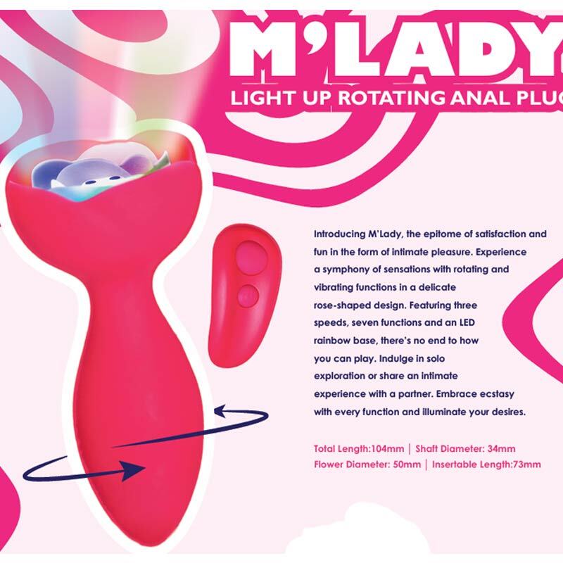 M'Lady Light Up Rotating Anal Plug