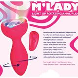 M'Lady Light Up Rotating Anal Plug