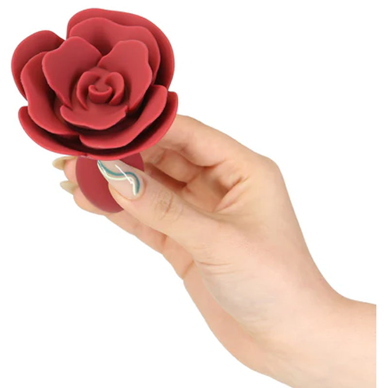 Red Rose Silicone Anal Plug