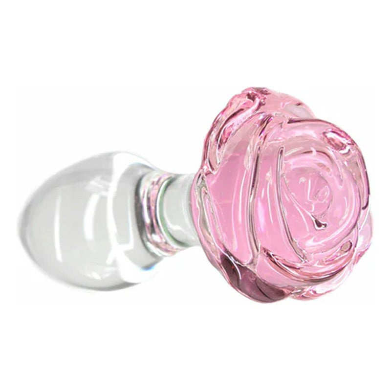 Rosy Luxurious Glass Anal Plug
