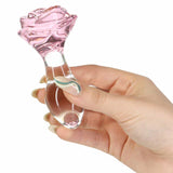 Rosy Luxurious Glass Anal Plug