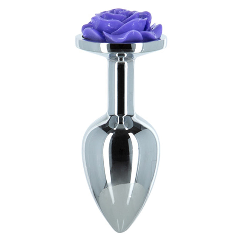 Lux Active - Rose 3 Inch Metal Butt Plug