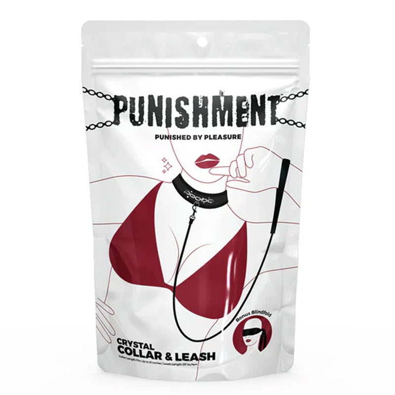 Punishment Crystal Detail Collar & Leash
