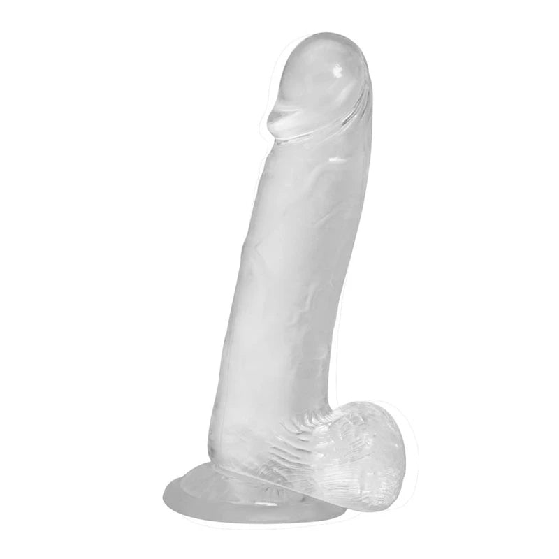 Crystal Addiction - 8 Inch Dong Jelly & Rubber Dildo