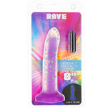 Rave Addiction 8 Inch Purple Confetti Dildo