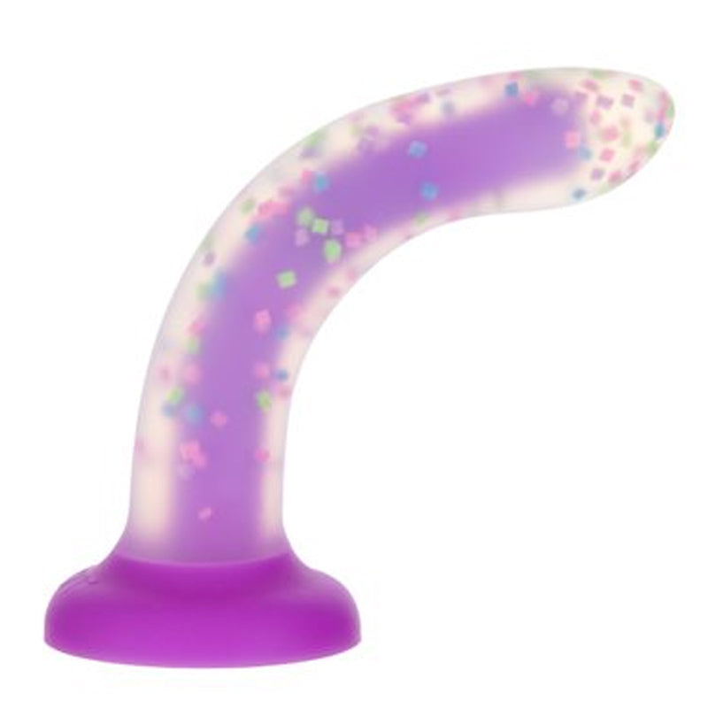 Rave Addiction 8 Inch Purple Confetti Dildo